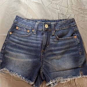 No Boundaries Blue Jean Shorts Distressed High-Waisted